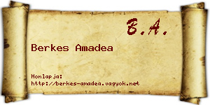 Berkes Amadea névjegykártya